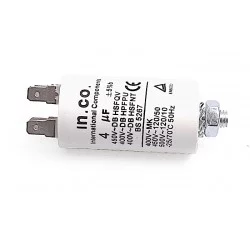 Condensateur 4 mF 400-500V - 49011940 481212118277 31X6521 SO24503 196899 126361 57X0283 92219435