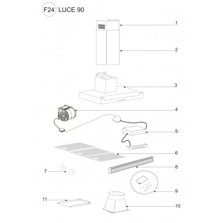 Vue éclatée HLUCE24