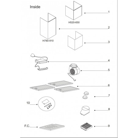 Vue éclatée INSIDE