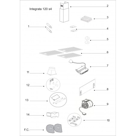 Vue éclatée AIRINTEG120L1 - INTEG120L1