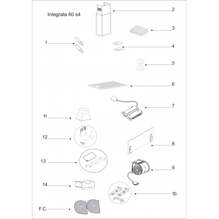 Vue éclatée AIRINTEG60L1 - INTEG60L1