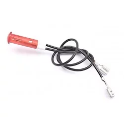 Témoin orange rond Diam. 9 mm à fil 18 cm - VEC0000320