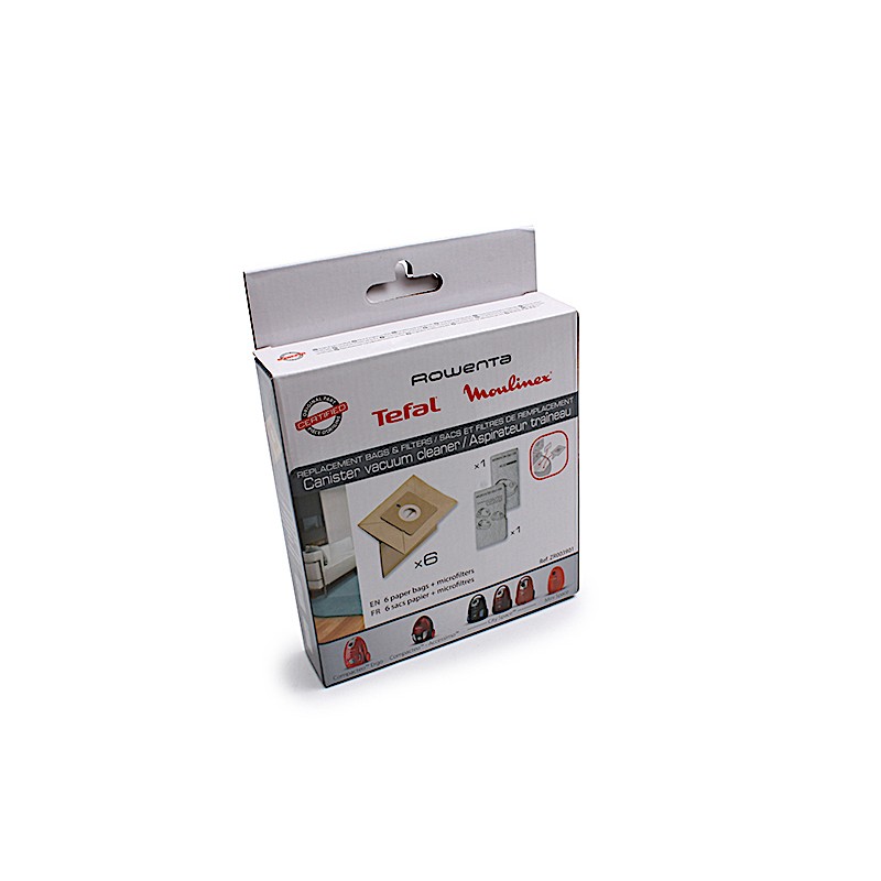 Mo182501 Sac Aspirateur Moulinex Mo2423pa Pochette De Sacs Filtre
