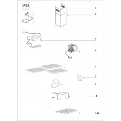 AIRHBOX90XB2 - Vue éclatée de hotte Airforce - 1001pieces