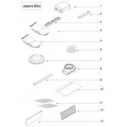 Vue éclatée de hotte Airforce - Liste de pièces SYMBIA