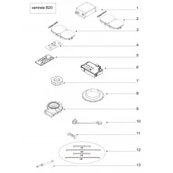 Vue éclatée de hotte Airforce - Liste de pièces PIXELA