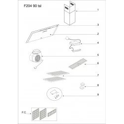 AIREKOPRIME - Vue éclatée de hotte Airforce - 1001pieces