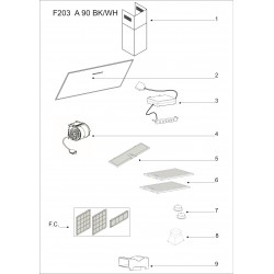 Vue éclatée AIREKOBLACK122 - EKOBLACK122