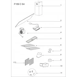 Vue éclatée AIREKOBLACKR - EKOBLACKR